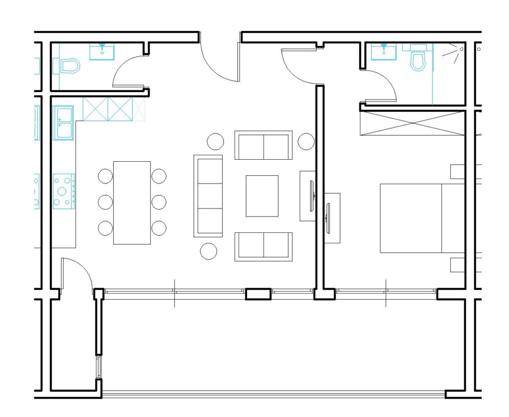 Seaview Apartments KOLOLI 1 bed floorplan Gamrealty